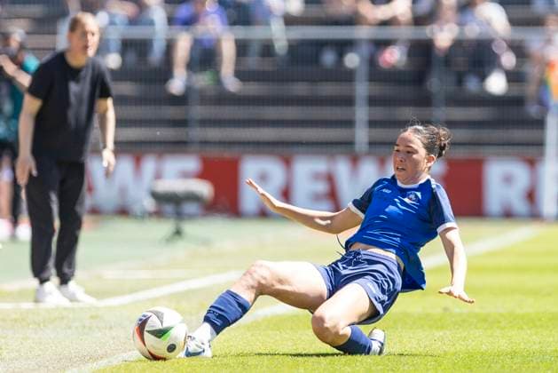 Google Pixel Frauen Bundesliga 1 FC Köln 1 FFC Turbine Potsdam, 11 05 2025 Suya Haering 1 FFC Turbine Potsdam, 25 Google Pixel Frauen Bundesliga, 1 FC Köln 1 FFC Turbine Potsdam, 22 Spieltag, am 11 05 2025, Franz Kremer Stadion, Köln DFB regulations prohibit any use of photographs as image sequences and or quasi video Copyright: xBEAUTIFULxSPORTS Meuselx