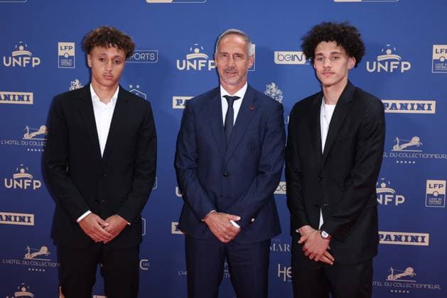 UNFP Trophy Awards - Paris Eliesse Ben Seghir, Adi Hutter and Maghnes Akliouche attending the 33th ceremony UNFP Trophy Awards at Pavillon Gabriel in Paris, France on May 11, 2025. Photo Jerome Domine ABACAPRESS.COM  Copyright: xDominexJerome ABACAx