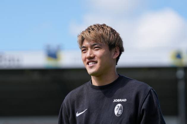 Ritsu Doan SC Freiburg, 42 , Germany, Soccer, 1 Bundesliga, 33 Matchday, 2024 2025, Holstein Kiel vs SC Freiburg, 10 05 2025, Holstein Stadion, Kiel, Germany DFL REGULATIONS PROHIBIT ANY USE OF PHOTOGRAPHS AS IMAGE SEQUENCES AND OR QUASI VIDEO Kiel Holstein Stadion Schleswig Holstein Germany Copyright: xArnexAmbergx
