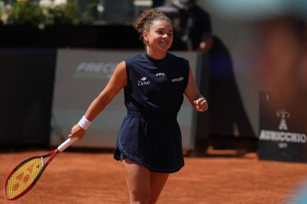 Jasmine Paolini (ITA) during the 4th round against elena Ostapenko (LAT) of the WTA, Tennis Damen Master 1000 Internazionali BNL d™Italia tournament at Foro Italico on May 12, 2025 (Alfredo Falcone LaPresse)  Copyright: xAlfredoxFalcone LaPressex
