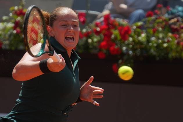 Elena Ostapenko (LAT)during the 4th round against Jasmine Paolini (ITA) of the WTA, Tennis Damen Master 1000 Internazionali BNL d™Italia tournament at Foro Italico on May 12, 2025 (Alfredo Falcone LaPresse)  Copyright: xAlfredoxFalcone LaPressex