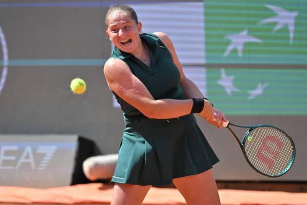 Jelena Ostapenko during the Internazionali BNL d Italia 2025 at Foro Italico, Italy, May12nd, 2025 Mattia Vian during Internazionali BNL d Italia, International Tennis match in Rome, Italy, May 12 2025  Copyright: xMattiaxVian IPAxSportx xipa-agency.netx xx IPA_57578265 IPA_Agency_IPA57578265