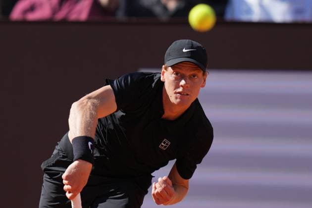 Jannik Sinner (ITA)during the 3th round against Jasper De Jong (NED) of the ATP, Tennis Herren Master 1000 Internazionali BNL d™Italia tournament at Foro Italico on May 11, 2025 (Alfredo Falcone LaPresse)  Copyright: xAlfredoxFalcone LaPressex
