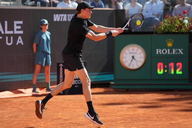Jannik Sinner (ITA)during the 3th round against Jasper De Jong (NED) of the ATP, Tennis Herren Master 1000 Internazionali BNL d™Italia tournament at Foro Italico on May 11, 2025 (Alfredo Falcone LaPresse)  Copyright: xAlfredoxFalcone LaPressex