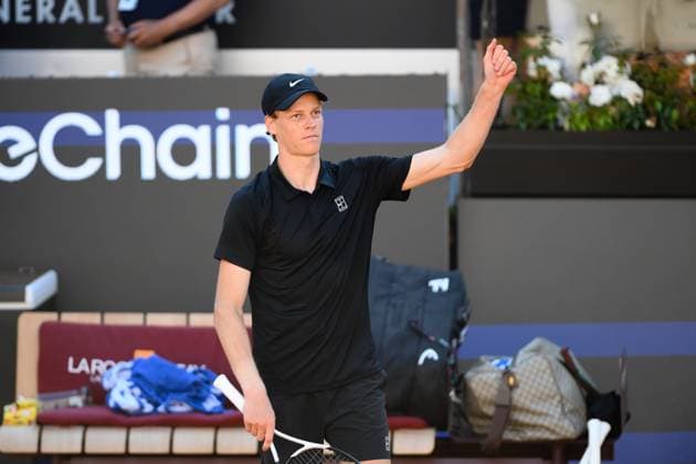 Foto IPP Cavaliere Emiliano. Roma 12 05 2025. Tennis Internazionali d Italia 2025. Nella foto: Jannik Sinner. Italy Photo Press - World Copyright italy ITALY  Copyright: xR4924_italyphotopressx