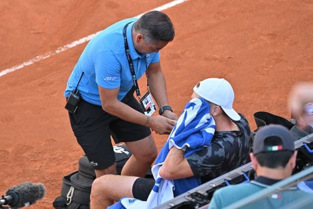Jesper De Jong during the Internazionali BNL d Italia 2025 at Foro Italico, Italy, May12nd, 2025 Mattia Vian during Internazionali BNL d Italia, International Tennis match in Rome, Italy, May 12 2025  Copyright: xMattiaxVian IPAxSportx xipa-agency.netx xx IPA_57586599 IPA_Agency_IPA57586599