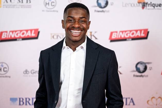 African Awards Gala 2025 WOLUWE, BELGIUM - MAY 12 : Sadiki Noah defender of Royale Union Saint-Gilloise during the 34th edition of the Belgian African Award Ceremony 2025 given to the best player of African origin in the Belgian football championship on May 12, 2025 in Woluwe, Belgium, 12 05 2025  Copyright: xTomasxSiskx