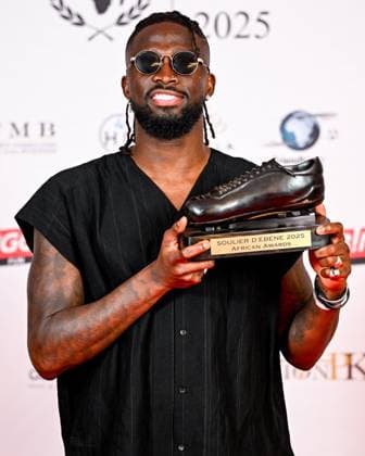 African Awards Gala 2025 WOLUWE, BELGIUM - MAY 12 : Tolu Arokodare forward of KRC Genk during the 34th edition of the Belgian African Award Ceremony 2025 given to the best player of African origin in the Belgian football championship on May 12, 2025 in Woluwe, Belgium, 12 05 2025  Copyright: xTomasxSiskx