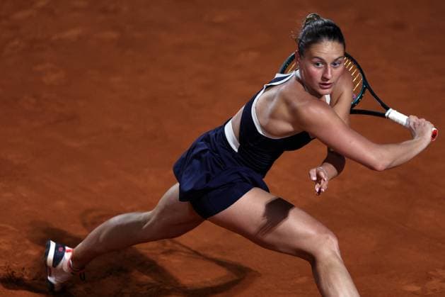 Tennis: WTA, Tennis Damen Master 1000 women at the Foro Italico in Rome, Sabalenka Arena (BY) rank 1 vs Kostyuk Marta (UKR) rank 27 Tennis: WTA Master 1000 women at the Foro Italico in Rome, Sabalenka Arena BY rank 1 vs Kostyuk Marta UKR rank 27 Rome, Italy 05 12 2025: Sabalenka Arena BY rank 1 vs Kostyuk Marta UKR rank 27 competing during R16 of the Internazionali BNL d Italia 2025 WTA Masters 1000 women s circuit in Rome at the Foro Italico. Rome italy Italy  Copyright: xIPA ABACAx Rome italy Italy  Copyright: xIMAGO ABACAPRESSx