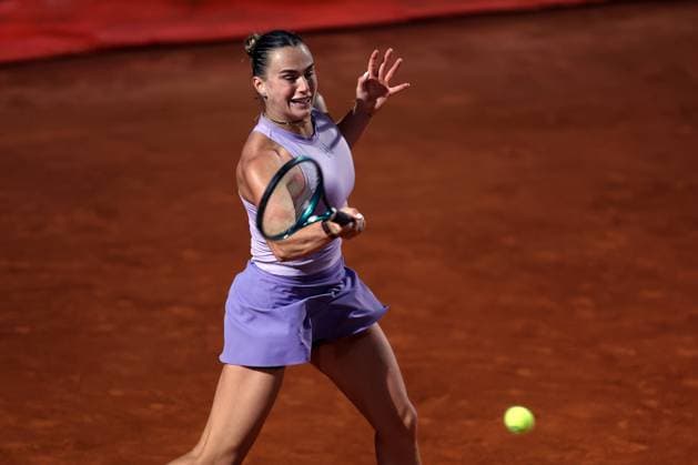 Rome, Italy, italy: Rome, Italy 05 12 2025: Sabalenka Arena BY rank 1 vs Kostyuk Marta UKR rank 27 competing during R16 of the Internazionali BNL d Italia 2025 WTA, Tennis Damen Masters 1000 women s circuit in Rome at the Foro Italico. Rome italy  - ZUMAp169 20250512_zea_p169_1003 Copyright: xmarcoxiacobuccix Tennis: WTA Master 1000 Women At The Foro Italico In Rome, Sabalenka Arena (BY) Rank 1 Vs Kostyuk Marta (UKR) Rank 27  - ZUMA0817 0817904241st Copyright: xIMAGO marcoxiacobuccix
