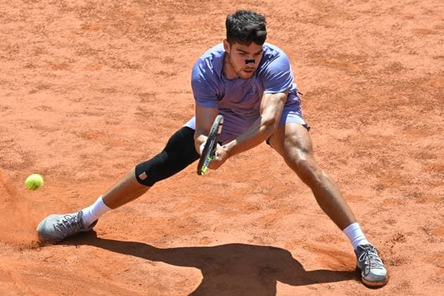 Internazionali BNL d Italia Carlos Alcaraz during the Internazionali BNL d Italia 2025 at Foro Italico, Italy, May 13rd, 2025 Imago-Images Emmefoto Copyright: xImago-Images Emmefotox