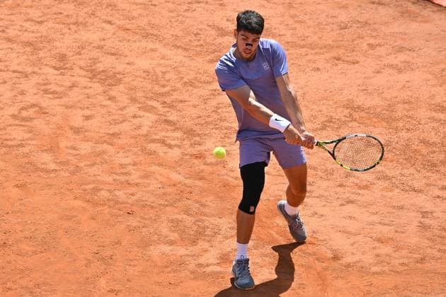 Carlos Alcaraz during the Internazionali BNL d Italia 2025 at Foro Italico, Italy, May 13rd, 2025 Mattia Vian during Internazionali BNL d Italia, International Tennis match in Rome, Italy, May 13 2025  Copyright: xMattiaxVian IPAxSportx xipa-agency.netx xx IPA_57611755 IPA_Agency_IPA57611755