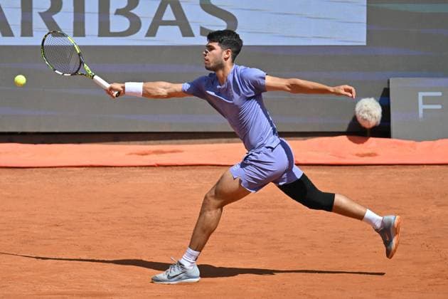 Carlos Alcaraz during the Internazionali BNL d Italia 2025 at Foro Italico, Italy, May 13rd, 2025 Mattia Vian during Internazionali BNL d Italia, International Tennis match in Rome, Italy, May 13 2025  Copyright: xMattiaxVian IPAxSportx xipa-agency.netx xx IPA_57611757 IPA_Agency_IPA57611757