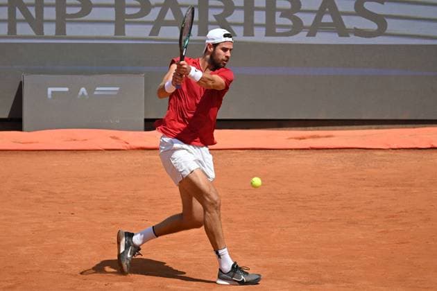 TENNIS - Internazionali di Tennis - Internazionali BNL d Italia Karen Khachanov during the Internazionali BNL d Italia 2025 at Foro Italico, Italy, May 13rd, 2025 Mattia Vian during Internazionali BNL d Italia, International Tennis match in Rome, Italy, May 13 2025 Rome Italy  Copyright: xIPAxSport ABACAx