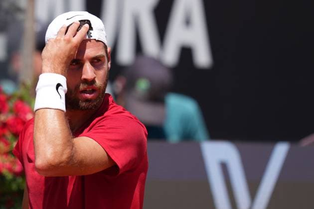Carlos Alcaraz (ESP) during the 4th round against Karen Khachanov (RUS) of the ATP, Tennis Herren Master 1000 Internazionali BNL d™Italia tournament at Foro Italico on May 13, 2025 (Alfredo Falcone LaPresse)  Copyright: xAlfredoxFalcone LaPressex
