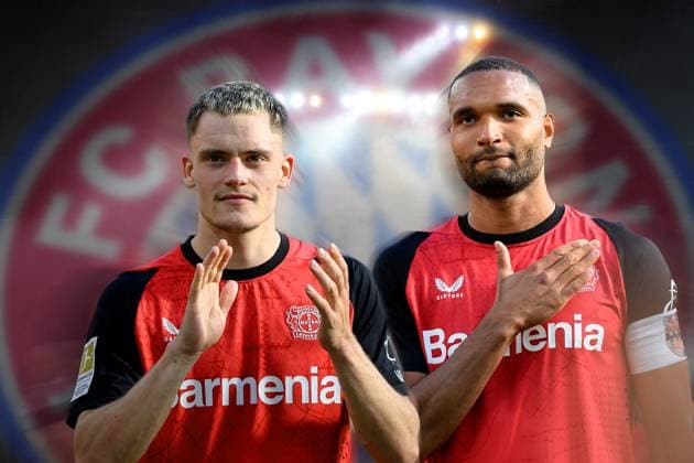 FOTOMONTAGE Both Florian WIRTZ Bayer Leverkusen and Jonathan TAH Bayer Leverkusen could soon move to FC Bayern Munich Football 1 Bundesliga, matchday 33,