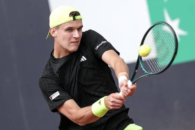 Jakub Mensik of Cechia during the match against Hubert Hurkacz Poland at the Internazionali BNL d Italia 2025 tennis tournament at Foro Italico in Rome, Italy on may 13, 2025. AntoniettaxBaldassarre