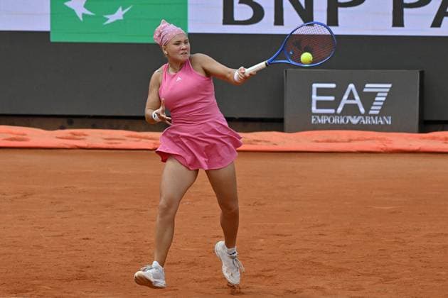 Foto IPP Roberto Ramaccia Roma 13 5 2025 Tennis Internazionali Bnl d’Italia 2025 Nella foto Diana Shnaider in azione durante la partita Italy Photo Press - World Copyright Roma italy Italia ITALY  Copyright: xR4924_italyphotopressx