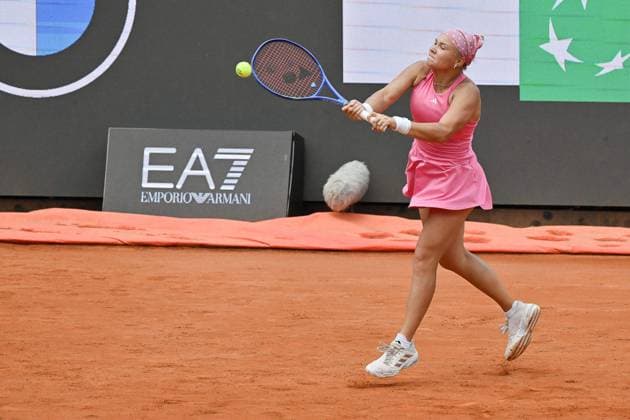 Foto IPP Roberto Ramaccia Roma 13 5 2025 Tennis Internazionali Bnl d’Italia 2025 Nella foto Diana Shnaider in azione durante la partita Italy Photo Press - World Copyright Roma italy Italia ITALY  Copyright: xR4924_italyphotopressx