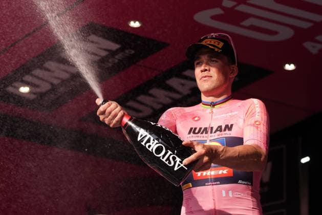 Pedersen Mads of Lidl-Trek pink jersey during the stage 4 of the Giro d™Italia from Alberobello (Pietramadre) to Lecce, Italy - Tuesday, May 13, 2025. - cycling.  Copyright: xMassimoxPaolone LaPressex