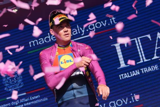 Pedersen Mads of Lidl-Trek during the stage 4 of the Giro d™Italia from Alberobello (Pietramadre) to Lecce, Italy - Tuesday, May 13, 2025. - cycling.  Copyright: xGianxMattiaxD Alberto LaPressex