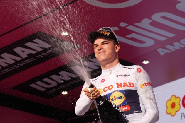 Vacek Mathias of Lidl-Trek during the stage 4 of the Giro d™Italia from Alberobello (Pietramadre) to Lecce, Italy - Tuesday, May 13, 2025. - cycling.  Copyright: xMassimoxPaolone LaPressex