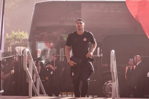 Sky Bet Championship Playoff Semi-final Sunderland v Coventry City Jobe Bellingham of Sunderland arrives during the Sky Bet Championship Playoff Semi-final match Sunderland vs Coventry City at Stadium Of Light, Sunderland, United Kingdom, 13th May 2025 (Photo by Alfie Cosgrove News Images) Sunderland Stadium Of Light Tyne and Wear United Kingdom Copyright: xAlfiexCosgrove NewsxImagesx