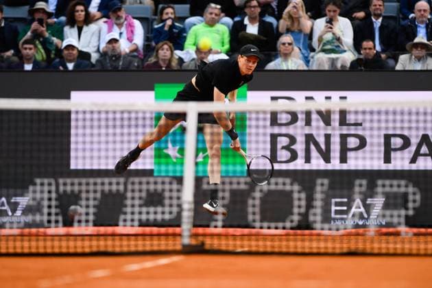Foto IPP Cavaliere Emiliano. Roma 13 05 2025. Tennis Internazionali d Italia 2025. Nella foto: Jannik Sinner. Italy Photo Press - World Copyright italy ITALY  Copyright: xR4924_italyphotopressx
