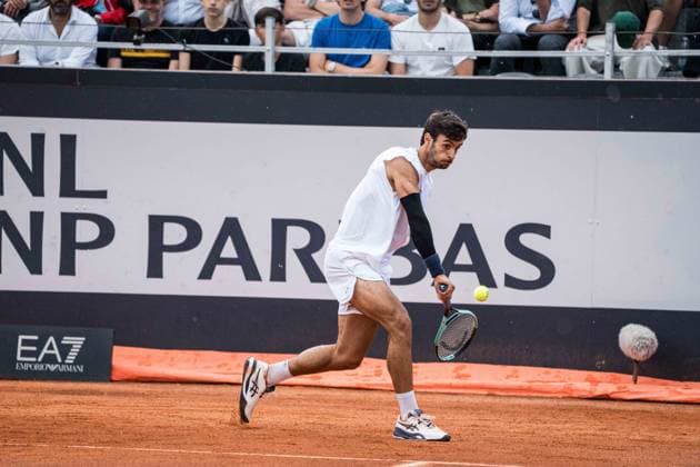 TENNIS : Open de Rome 2025 - 13 05 2025 13 05 25 - Lorenzo Musetti, from Italy, against Daniil Medvedev, from Russia, during they round of 16 in Roma.  Copyright: xTRISTANx