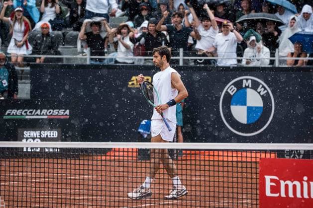TENNIS : Open de Rome 2025 - 13 05 2025 13 05 25 - Lorenzo Musetti, from Italy, against Daniil Medvedev, from Russia, during they round of 16 in Roma.  Copyright: xTRISTANx
