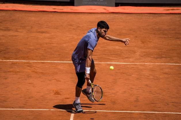 TENNIS : Open de Rome 2025 - 13 05 2025 Carlos Alcaraz, from Spain, against Karen Khachanov, from Russia, during their round of 16 in Roma.  Copyright: xTRISTANxLAPIERREx