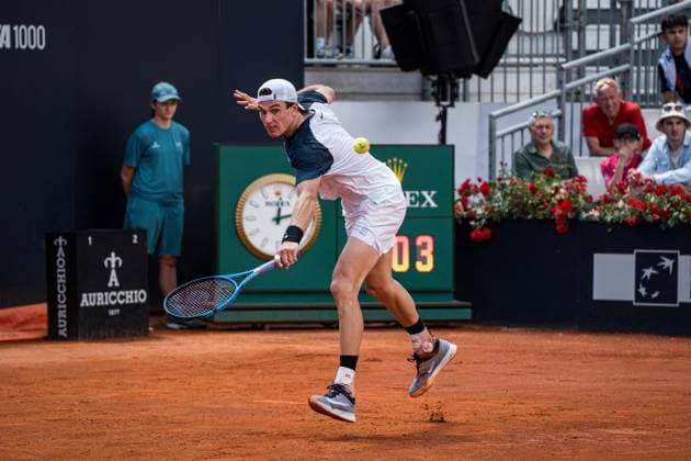 TENNIS : Open de Rome 2025 - 13 05 2025 Jack Draper, from Great Britain, agains Corentin Moutet, from France, during their round of 16 in Roma.  Copyright: xTRISTANxLAPIERREx