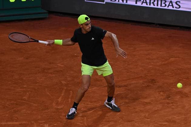 13th May 2025; Foro Italico, Rome, Italy: ATP, Tennis Herren 1000 Tennis Masters Rome, Day 7; Francisco Cerundolo (ARG) in action during his match against Jannik Sinner (ITA)  ActionPlus12787614 AllShotLive