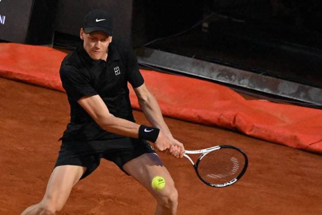 13th May 2025; Foro Italico, Rome, Italy: ATP, Tennis Herren 1000 Tennis Masters Rome, Day 7; Jannik Sinner (ITA) in action during his match against Cerundolo (ARG)  ActionPlus12787623 AllShotLive