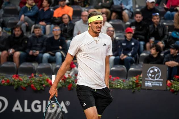 TENNIS : Open de Rome 2025 - 13 05 2025 Alexander Zverev during his win against Arthur Fils in Roma.  Copyright: xTRISTANxLAPIERREx