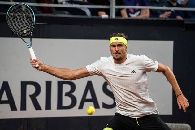 TENNIS : Open de Rome 2025 - 13 05 2025 Alexander Zverev during his win against Arthur Fils in Roma.  Copyright: xTRISTANxLAPIERREx