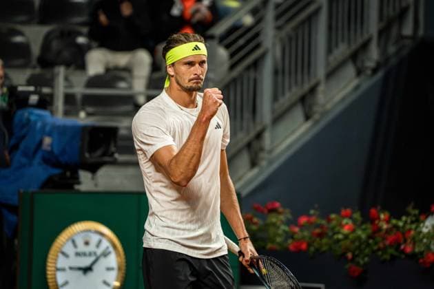 TENNIS : Open de Rome 2025 - 13 05 2025 Alexander Zverev during his win against Arthur Fils in Roma.  Copyright: xTRISTANxLAPIERREx