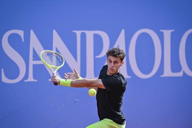 Italy, Turin 13th May 2025 ATP, Tennis Herren Challenger 175 Piemonte Open Intesa Sanpaolo, Sporting Press Club (Turin) Juan Manuel Cerundolo (Arg) Vs Federico Cina (Ita) 7-6 6-4  Copyright: xTonelloxAbozzi IPAxSportx xipa-agency.netx xx IPA_57638460 IPA_Agency_IPA57638460