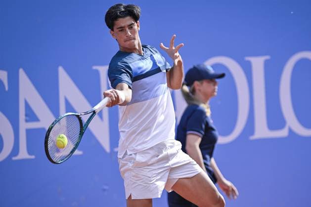 Italy, Turin 13th May 2025 ATP, Tennis Herren Challenger 175 Piemonte Open Intesa Sanpaolo, Sporting Press Club (Turin) Juan Manuel Cerundolo (Arg) Vs Federico Cina (Ita) 7-6 6-4  Copyright: xTonelloxAbozzi IPAxSportx xipa-agency.netx xx IPA_57638462 IPA_Agency_IPA57638462