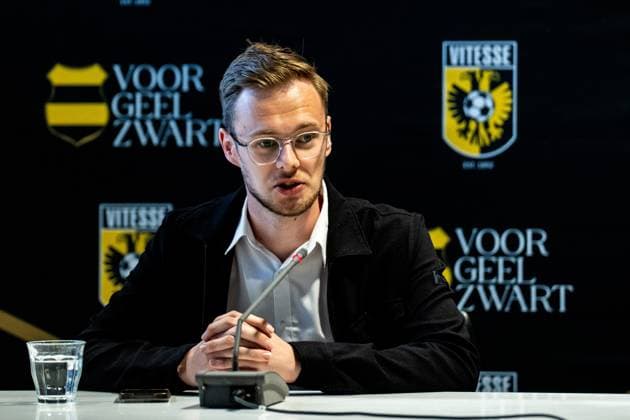 ARNHEM, 14-05-2025 , Nationaal Sportcentrum Papendal, football, Keukenkampioen divisie, season 2024 2025, Vitesse press officer Bram Simons during a press event Vitesse press event 14-05-2025  x29240994x Copyright: