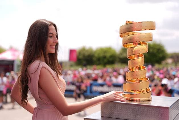The trophy during the stage 5 of the Giro d™Italia from Ceglie Messapica to Matera, Italy - Wednesday, May 14, 2025. - cycling.  Copyright: xMassimoxPaolone xLaPressex