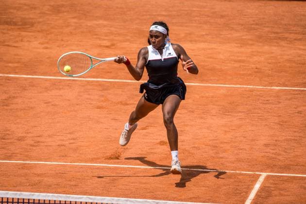 TENNIS : Open de Rome 2025 - 14 05 2025 Coco Gauff, from USA, against Mirra Andreeva, from Russia, during their round of 8 in Roma.  Copyright: xTRISTANxLAPIERREx
