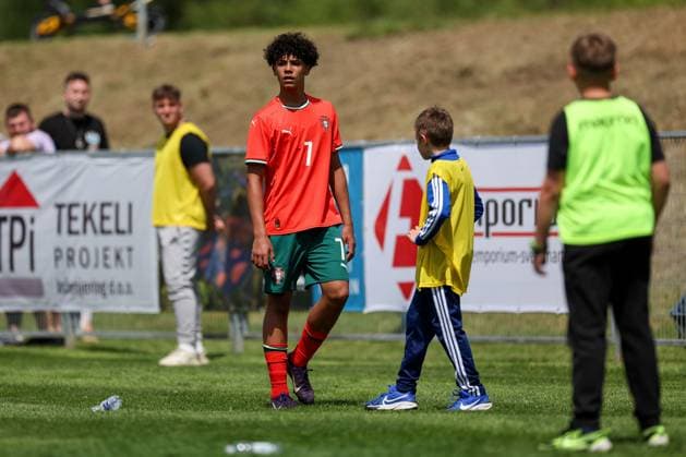 Cristiano Junior plays against Greece in the U-15 league in Croatia Cristiano Ronaldo Jr. plays for Portuguese national team, Nationalteam against Greece in the U-15 League at the international football tournament Vlatko Markovic at the NK Polet Stadion on May 14, 2025 in Sveti Martin na Muri near Cakovec, Croatia.  MatijaxHabljak PIXSELL