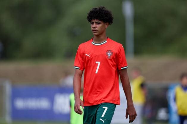 Cristiano Junior plays against Greece in the U-15 league in Croatia Cristiano Ronaldo Jr. plays for Portuguese national team, Nationalteam against Greece in the U-15 League at the international football tournament Vlatko Markovic at the NK Polet Stadion on May 14, 2025 in Sveti Martin na Muri near Cakovec, Croatia.  MatijaxHabljak PIXSELL