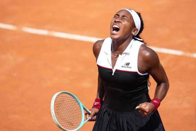 Coco Gauff of United States of America during the match against Erika Andreeva of Russia at the Internazionali BNL d Italia 2025 tennis tournament at Foro Italico in Rome, Italy on may 14, 2025. AntoniettaxBaldassarre