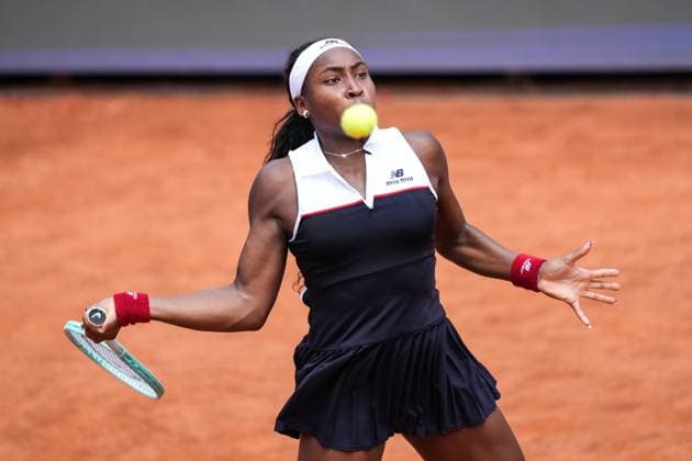 Coco Gauff of United States of America during the match against Erika Andreeva of Russia at the Internazionali BNL d Italia 2025 tennis tournament at Foro Italico in Rome, Italy on may 14, 2025. AntoniettaxBaldassarre