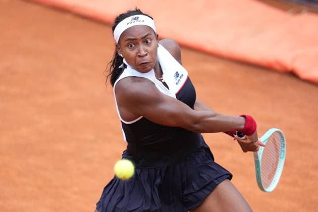 Coco Gauff of United States of America during the match against Erika Andreeva of Russia at the Internazionali BNL d Italia 2025 tennis tournament at Foro Italico in Rome, Italy on may 14, 2025. AntoniettaxBaldassarre