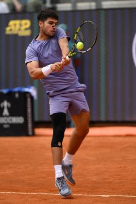 Foto IPP Cavaliere Emiliano. Roma 14 05 2025. Tennis Internazionali d Italia 2025. Nella foto: Carlos Alcaraz. Italy Photo Press - World Copyright italy ITALY  Copyright: xR4924_italyphotopressx