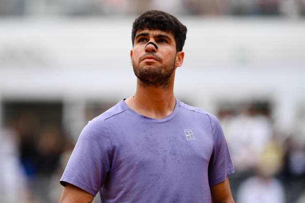Foto IPP Cavaliere Emiliano. Roma 14 05 2025. Tennis Internazionali d Italia 2025. Nella foto: Carlos Alcaraz. Italy Photo Press - World Copyright italy ITALY  Copyright: xR4924_italyphotopressx
