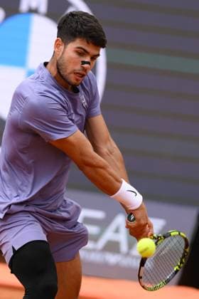 Foto IPP Cavaliere Emiliano. Roma 14 05 2025. Tennis Internazionali d Italia 2025. Nella foto: Carlos Alcaraz. Italy Photo Press - World Copyright italy ITALY  Copyright: xR4924_italyphotopressx